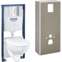 Solido+ - Set Vorwandelement, wc mit Softclose-Sitz und Betätigungsplatte Arena Cosmopolitan, Chrom 36531000 - Grohe von Grohe