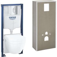 Grohe - Solido+ - Set Vorwandelement, wc mit Softclose-Sitz und Betätigungsplatte Arena Cosmopolitan, Chrom 36533000 von Grohe