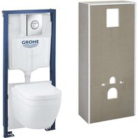 Solido+ - Set Vorwandelement, wc mit Softclose-Sitz und Betätigungsplatte Sail, Chrom 36534000 - Grohe von Grohe
