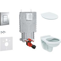 Uniset - Set Vorwandelement, wc Alpha mit Sitz, Betätigungsplatte Skate Cosmopolitan, Chrom 38643SET-KD - Grohe von Grohe