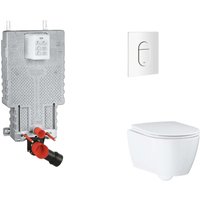 Uniset - Set Vorwandelement, wc mit Softclose-Sitz und Arena Cosmopolitan-Betätigungsplatte, Alpinweiß SANI15BB3114 - Grohe Uniset - Set Vorwandelement, wc mit Softclose-Sitz und Arena Cosmopolitan-Betätigungsplatte, Alpinweiß SANI15BB3114 - Grohe von Grohe