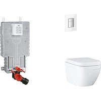 Uniset - Set Vorwandelement, wc mit Softclose-Sitz und Skate Cosmopolitan-Betätigungsplatte, Triple Vortex, Moon White SANI15BB3107 - Grohe Uniset - Set Vorwandelement, wc mit Softclose-Sitz und Skate Cosmopolitan-Betätigungsplatte, Triple Vortex, Moon White SANI15BB3107 - Grohe von Grohe