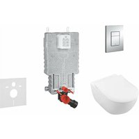 Uniset - Vorwandinstallationsset, wc mit Sitz Subway 2.0, DirectFlush, SoftClose, CermaicPlus, Betätigungsplatte Skate Cosmo, Chrom 38643SET-KI von Grohe