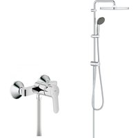 Vitalio Start System 250 Cube Duschsäule + BauEdge Einhebel-Brausebatterie (MIXERD1-VITALIOCUBE1) - Grohe von Grohe