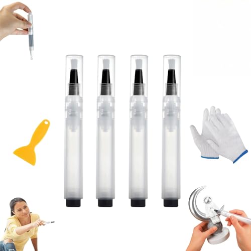 6ml Fillable Touch Up Paint Pen Brush,Fillable Touch Up Paint Pen Brushes,Touch Up Paint Pen Fillable Paint Brush Pens for Touch Ups Walls, Furniture, Kitchen Cabinet, Wood, Floor, Window (4pcs) von Grolomo