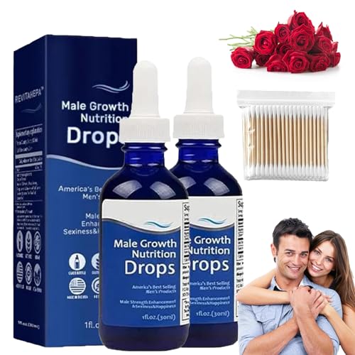 Revitahepa Male Growth Nutrition Drops,revitahepa Male Growth Nutrition Drops Blue,Natural revitahepa Blue Direction Benefit Drops for Men (2pcs) von Grolomo