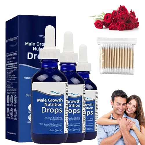 Revitahepa Male Growth Nutrition Drops,revitahepa Male Growth Nutrition Drops Blue,Natural revitahepa Blue Direction Benefit Drops for Men (3pcs) von Grolomo