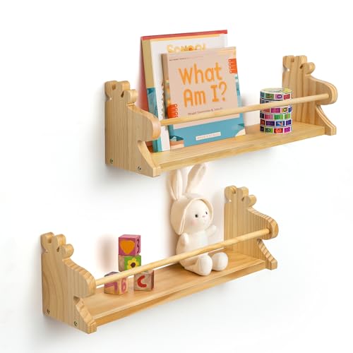 Gronda Wandregal Holz Regal Wand 2er Set Hängeregal Kiefernholz Schweberegal Rohholz Wandlagerung für Kinderzimmer Spielzimmer Studierzimmer Adezimmer und Leseecken 40CM Gronda Wandregal Holz Regal Wand 2er Set Hängeregal Kiefernholz Schweberegal Rohholz Wandlagerung für Kinderzimmer Spielzimmer Studierzimmer Adezimmer und Leseecken 40CM von Gronda