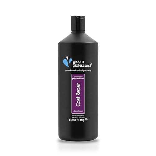 Groom Professional Coat Repair Conditioner - Pflegespülung für Hunde - Reparierende Conditioner für Hunde mit Geschädigtem Haar - Perfekt für Trockene & Juckende Haut - Macht das Fell Weich, 1 Liter von Groom Professional