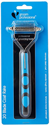 GROOM PROFESSIONAL Striegel für Hunde - Entfilzungsbürste für Hunde - Hundebürste Unterwolle für Entfilzung und Entwirrung - Haarentfernung - Geeignet für Cerschiedene Fellarten, X-Fein 20 Zahnung von GROOM PROFESSIONAL