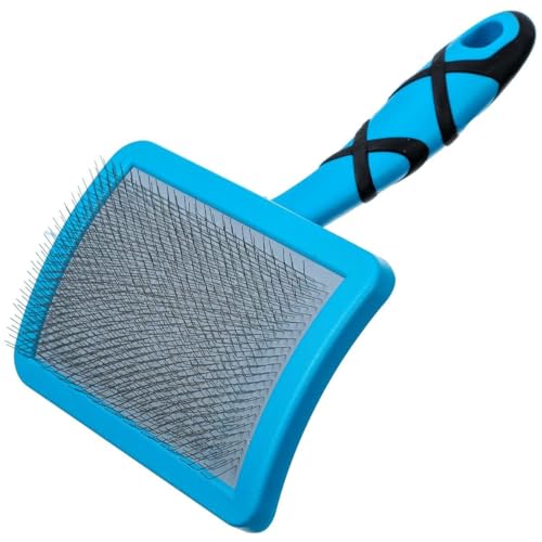 Groom Professional Curved Soft Slicker Pet Grooming Brush, Excellence in Animal Grooming, Soft Graded Slicker Brush, Perfect for Everyday Grooming and Soft Coats, Large von GROOM PROFESSIONAL