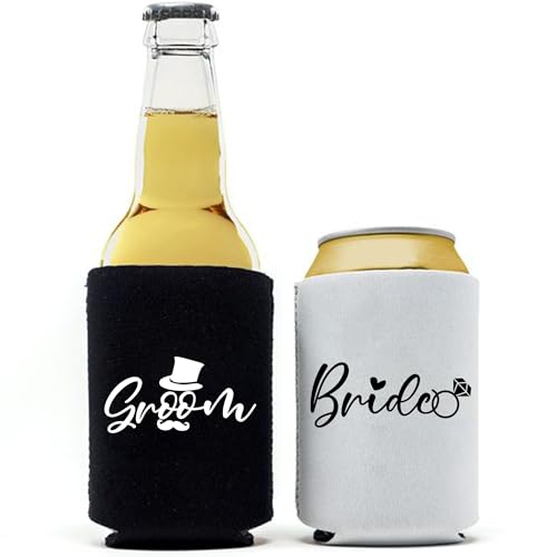 GroomBrideGifts Brautpaar Geschenk Hochzeit Neuheit Dosenkühler Brautdusche Dekoration von GroomBrideGifts