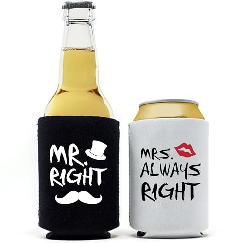 GroomBrideGifts Mr and Mrs Geschenk Hochzeit Neuheit Dosenkühler Brautdusche Dekoration von GroomBrideGifts