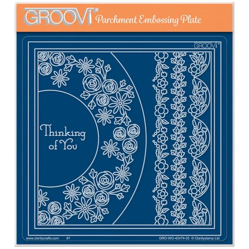 Clarity Crafts Tina's Thinking of You Rosie Doodles All-in-One-A5-Quadratischer Groovi Teller von Groovi