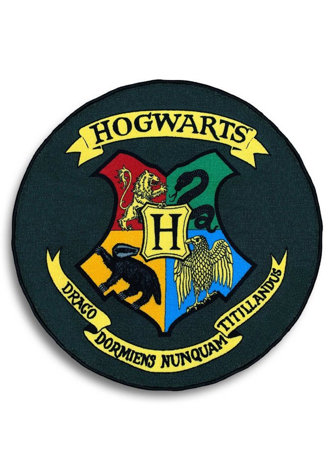 Groovy Teppich Harry Potter Teppich Hogwarts Shield 100 x 100 cm von Groovy