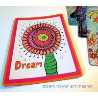 Art Magnet Dream Flower 3, 5 "x 5" von GroovyGalStyle