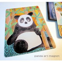 Art Magnet Panda 3, 5 "x 5" von GroovyGalStyle