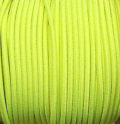 5 m elastische Kordel /Gummikordel neon gelb 2,5 mm 1,12€/m von Großhandel für Schneiderbedarf