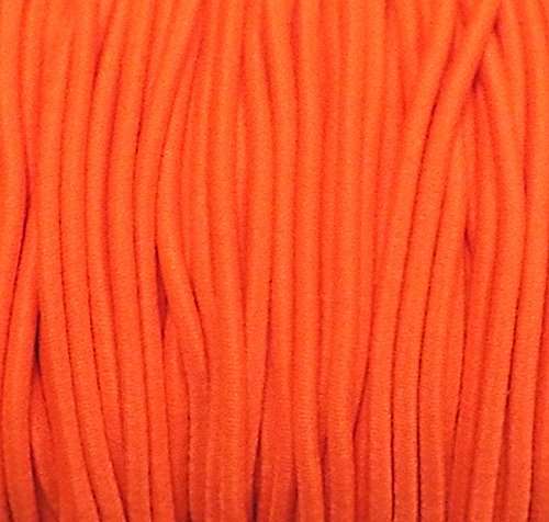 5 m elastische Kordel /Gummikordel neon orange 2,5 mm 1,12€/m von Großhandel für Schneiderbedarf