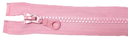 Reißverschluss Kunststoff teilbar für Jacken 35 cm rosa von Großhandel für Schneiderbedarf