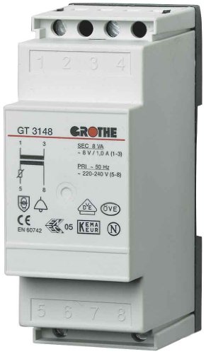 GROTHE 14201 Grot Klingeltransformator GT 3148 8V 1,0A Klingeltransformat, n.a von Grothe