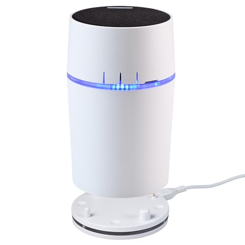 Grothe Mobile Funkklingel Türklingel Funkgong Empfänger ohne Taster Kabellose Türglocke 500m Reichweite 13 Melodien Batteriebetrieben Weiß CALIMA 800E (Eingebaute Bluetooth Lautsprecher Funktion) von GROTHE