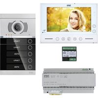 Grothe V-2V-VMO-ASU1-02WE Video-Türsprechanlage 2-Draht, WLAN Komplett-Set Schwarz von Grothe