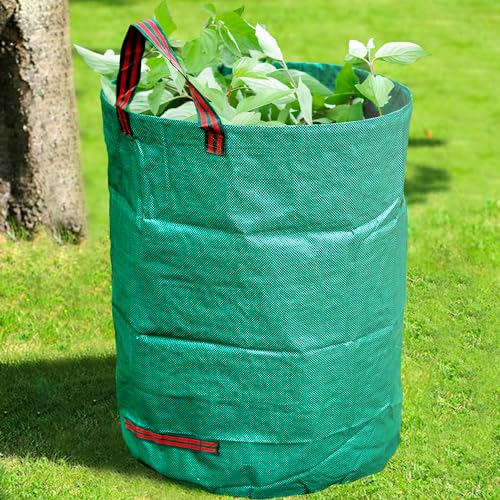 GroundMaster Runder Gartenabfallsack 400 Liter - Gartensack Stabil, Robust & Verstärkt - Big Bag Laubsack - Garten Abfallsack - Mehrzweck Großer Sack für Gartenabfälle, Bauschutt, Rasen usw. von GroundMaster
