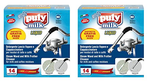 asachimici: "PULY Milch" Dampf Wand und Milchaufschäumer Reiniger – 14 Ampullen, 0,85 Flüssigunzen (25 ml) 1 Stück von Group Asachimici