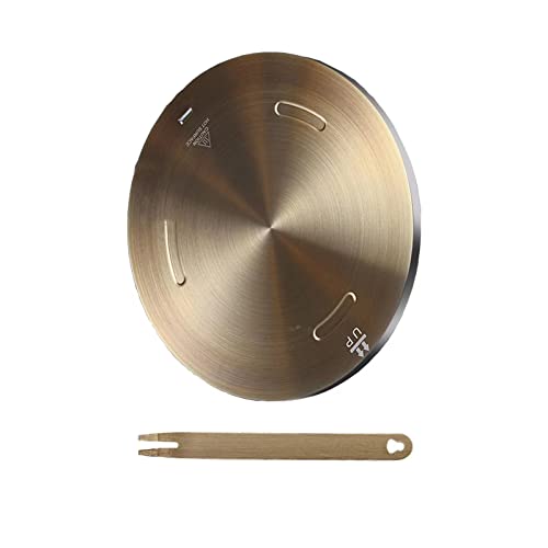 Grouarty Wärmeverteilerplatte, 28 cm, Edelstahl, Induktions-Adapter, Simmerplatte für Elektro-Gas, Glas-Kochfeld, Induktionsherd, Konverterplatte mit Griff von Grourarty