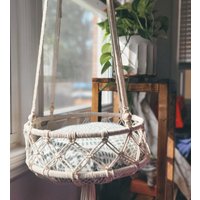 Makramee-Katzenhängematte - Hängendes Katzenbett Wandbehang Haustierbett Katzenmöbel Katzenschaukel Boho-Katzenbett Mit Kissen, Makramee-Bett Makramee-Katzenhängematte - Hängendes Katzenbett Wandbehang Haustierbett Katzenmöbel Katzenschaukel Boho-Katzenbett Mit Kissen, Makramee-Bett von GroveWithStone