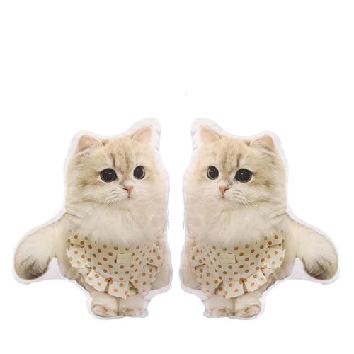 Grovjewfit Personalisierte 3D Haustier Kissen Mit Foto, Zierkissen Haustier Hund Katze Kissen 20 cm 40 cm, Damen, Mutter Freundin Valentinstagsgeschenk (20 cm) von Grovjewfit