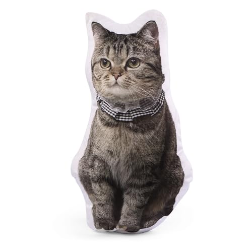 Grovjewfit Personalisierte 3D Haustier Kissen Mit Foto, Zierkissen Haustier Hund Katze Kissen 20 cm 40 cm, Damen, Mutter Freundin Valentinstagsgeschenk (50 cm) von Grovjewfit