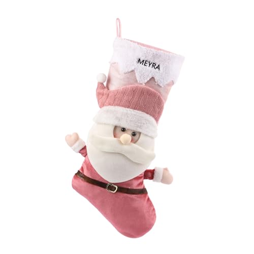 Grovjewfit Personalisierte Weihnachtsstrümpfe Weihnachtendeko Mit Name: Weihnachtsdekoration Weihnachtssocken Für Zuhause Weihnachtsbaum Kamin Familienmitglieder Weihnachtssocken (Style 9) von Grovjewfit