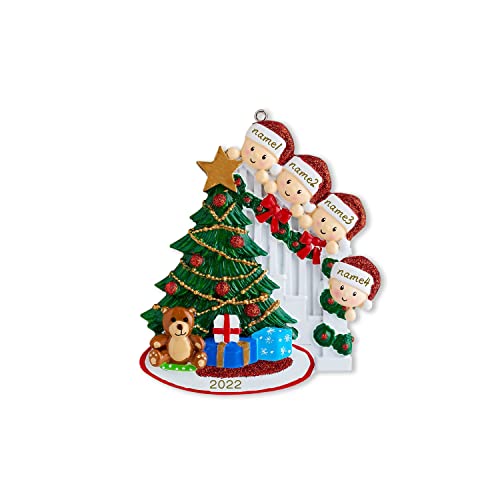 Personalisierter Weihnachtsbaumanhänger Mit 2-8 Namen Weihnachtsschmuck Weihnachten Dekoration Für Familien Geschenk Für Mutter Vater Großeltern – Festliche Dekoration Für Zuhause (A) von Grovjewfit