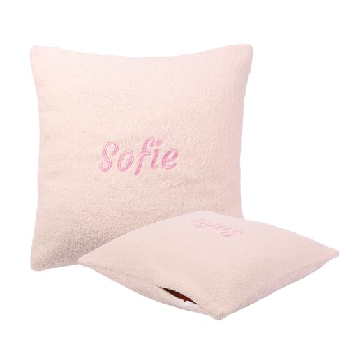 Personalisiertes Kissenbezug Kissenhülle Mit Name, 45x45 cm Kissenbezug Für Paare, Zierkissenbezug, Am Muttertag, Freundin, Mutter (Rosa) von Grovjewfit