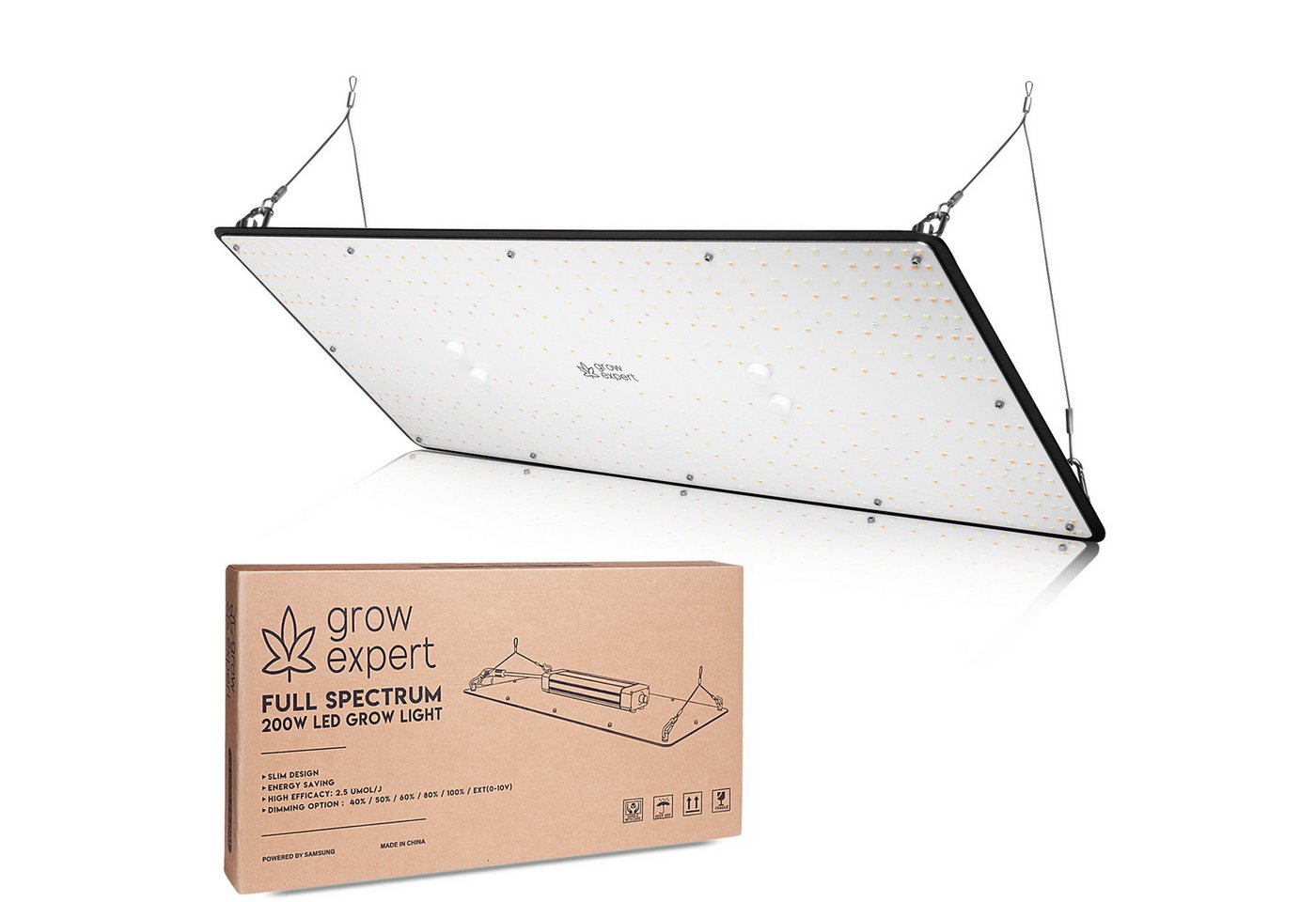 Grow Expert Pflanzenlampe LED Grow Lampe 100W/200W/400W – Samsung LM301D LED´s - hocheffizient, LED fest integriert, Samsung LM301D, Sonnenähnliches Lichtspektrum, Samsung LM301D LEDs, Passiv gekühlt Grow Expert Pflanzenlampe LED Grow Lampe 100W/200W/400W – Samsung LM301D LED´s - hocheffizient, LED fest integriert, Samsung LM301D, Sonnenähnliches Lichtspektrum, Samsung LM301D LEDs, Passiv gekühlt von Grow Expert