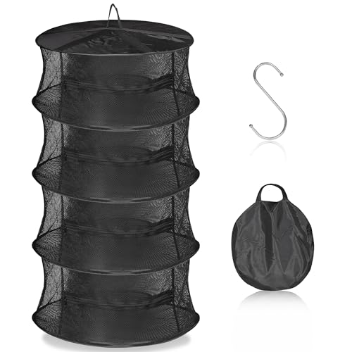 Hochwertiges Trockennetz für Kräuter – Trocknungssystem mit Reißverschluss für Grow Zelt oder Gewächshaus – Atmungsaktives, Strapazierfähiges Material – Netz für Ernte und Kräutertrocknung (4-Lagiges) von Grow Expert