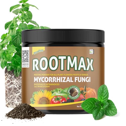 RootMax - mykorrhiza (200g) | wurzelaktivator & bewurzelungspulver für alle stecklinge, Pflanzen, Bäume, Blumen und Essbares | Direkt auf die Wurzel wirkender Inokulant | Behandelt über 40 Pflanzen von Grow Mate