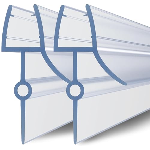 2X Dichtung Dusche Glastür mit je 40 cm | Duschtürdichtung | Duschdichtung | Duschdichtungen für Duschtüren mit 26 mm Palette aus PVC | Verstellbar für 6‑8 mm Glas (Pack 2x 40cm, Dichtlippe 26mm) von Grow Trendy