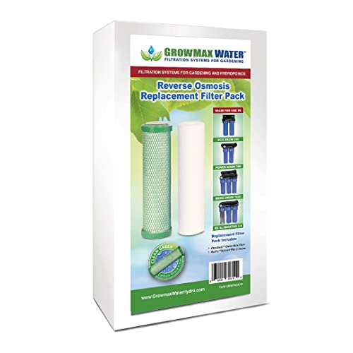 Packung mit 2 Wasserfiltern für Eco Grow, Power Grow, Mega Grow und Maxquarium. Kohleblockfilter und 5-Mikron-Sedimentfilter. GrowMax Water. von GrowMax Water