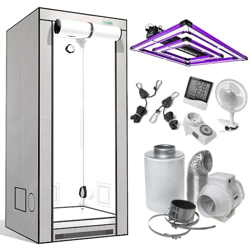 GrowPRO Growzelt Komplettset mit Lumatek Grow LEDs (S + ATS PRO 200W) von GrowPRO