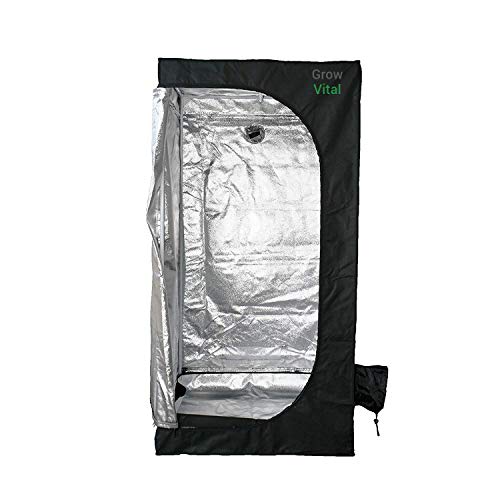 GrowVital Lisbon Growzelt 80 * 80 * 180 / Grow Tent Growtent Pflanzzelt Growschrank Anbau Anbauzelt Lichtdicht von GrowVital