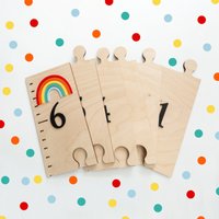 Wachstums-Chart Lineal 3D | Spielzimmer Dekor Holz-Wachstumstabelle 1.geburtstag Geschenk Schilder Fürs Kinderzimmer Kunst Neues Baby-Geschenk von GrowandCompany