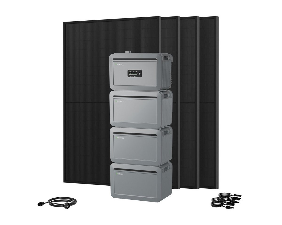 Growatt Balkonkraftwerk 1760W Growatt NEXA 2000 All-in-One Batteriespeicher mit Zusatzakku, (4x JA Solar 440Wp Full Black und NEXA 2000 All-in-One Speicher), 4 unabhängige MPPT-Kanäle von Growatt
