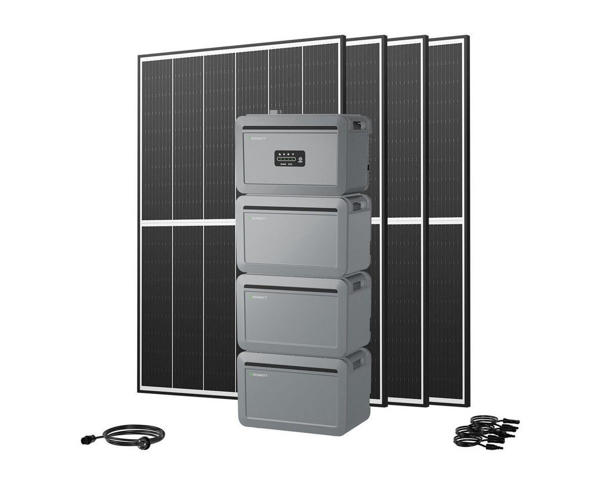 Growatt Balkonkraftwerk 1780W Growatt NEXA 2000 All-in-One Batteriespeicher mit Zusatzakku, (4x JA Solar 445Wp Black Frame und NEXA 2000 All-in-One Speicher), Smarte Steuerung & einfache Bedienung von Growatt