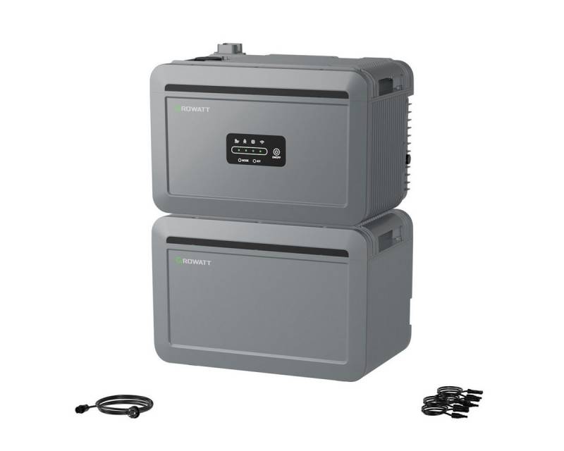 Growatt Balkonkraftwerk Growatt NEXA 2000 All-in-One Batteriespeicher mit Zusatzakku, (WiFi & Bluetooth-Unterstützung), 4 unabhängige MPPT-Kanäle von Growatt