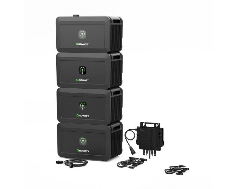 Growatt Balkonkraftwerk Growatt NOAH 2000 Speicher mit Growatt NEO-800M-X 800W, Zusatzakku, (Growatt NEO-800M-X: Integrierte WiFi-Kommunikation), Erweiterbare Kapazität durch einfaches Stapeln von Growatt