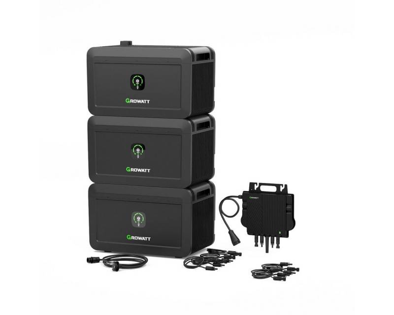 Growatt Balkonkraftwerk Growatt NOAH 2000 Speicher mit Growatt NEO-800M-X 800W, Zusatzakku, (Growatt NEO-800M-X: Integrierte WiFi-Kommunikation), Erweiterbare Kapazität durch einfaches Stapeln von Growatt