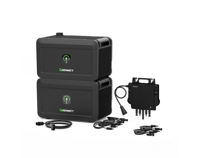 Growatt Balkonkraftwerk Growatt NOAH 2000 Speicher mit Growatt NEO-800M-X 800W, Zusatzakku, (Growatt NEO-800M-X: Integrierte WiFi-Kommunikation), Erweiterbare Kapazität durch einfaches Stapeln von Growatt